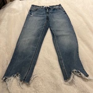 Ankle Straight Denim Mom Jeans